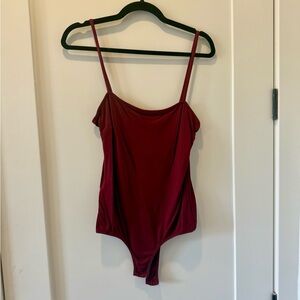 Free People Elegant Red Women's Bodysuit